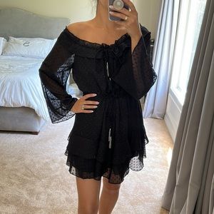 Off shoulder black dress